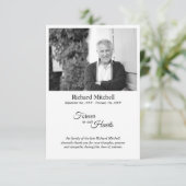 永遠に私たちのハートシンプルに白黒の写真 サンキューカード (スタンド正面)