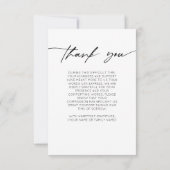 永遠に私たちのハートシンプルのスクリプト写真の葬儀 サンキューカード (裏面)