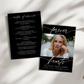 永遠に私たちのハートシンプルのスクリプト写真の葬儀 プログラム