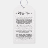 永遠に私たちのハートスクリプト葬儀フォト祈りの言葉 ギフトタグ (裏面)