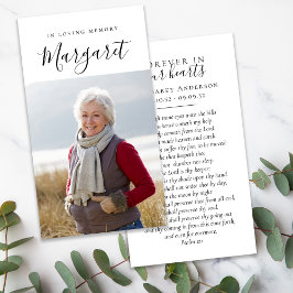 永遠に私たちのハートスクリプト葬儀祈りの言葉カード