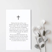 永遠に私たちのハートスクリプト葬儀祈りの言葉写真 名刺