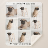 永遠に私たちのハートドッグフォトコラージュ記念碑 シェルパブランケット (正面)