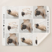 永遠に私たちのハートドッグフォトコラージュ記念碑 シェルパブランケット (正面(横))