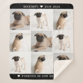 永遠に私たちのハートドッグフォトコラージュ記念碑 シェルパブランケット (正面)