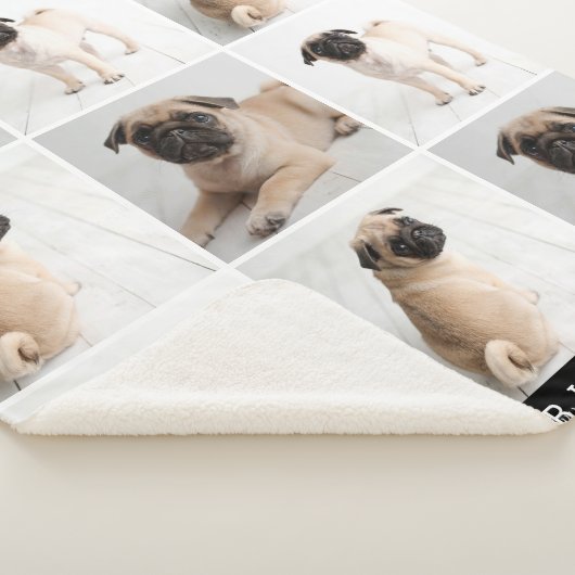 永遠に私たちのハートドッグフォトコラージュ記念碑 シェルパブランケット (3/4)