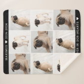 永遠に私たちのハートドッグフォトコラージュ記念碑 シェルパブランケット (正面(横))