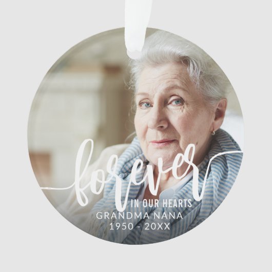 永遠に私たちのハートハンドレタリング2写真 オーナメント (正面)