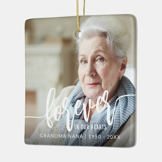 永遠に私たちのハートハンドレタリング2写真 セラミックオーナメント (左)