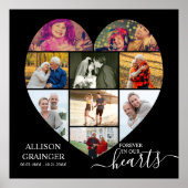 永遠に私たちのハートハート形9フォトコラージュ ポスター (正面)