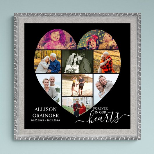 永遠に私たちのハートハート形9フォトコラージュ ポスター