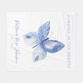 永遠に私たちのハートバタフライカスタムトリビュート フリースブランケット (正面(横))