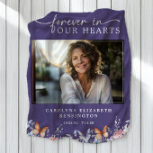 永遠に私たちのハートバタフライフローラメモリアル フリースブランケット