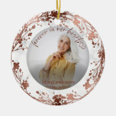 永遠に私たちのハートバラフォイル写真記念 セラミックオーナメント (正面)