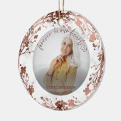 永遠に私たちのハートバラフォイル写真記念 セラミックオーナメント (左)