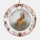 永遠に私たちのハートバラフォイル写真記念 セラミックオーナメント (裏面)