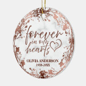 永遠に私たちのハートバラフォイル写真記念 セラミックオーナメント (左)