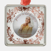 永遠に私たちのハートバラフォイル写真記念 メタルオーナメント (正面)