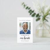永遠に私たちのハートパーソナライズされたの葬儀カード 名刺 (スタンド正面)