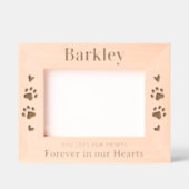 永遠に私たちのハートパーソナライズされたドッグ記念碑 レーザー彫刻フレーム (正面)