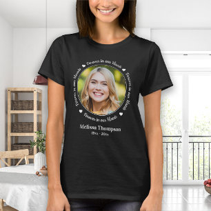永遠に私たちのハートパーソナライズされた写真記念碑 Tシャツ