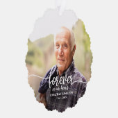 永遠に私たちのハートパーソナライズされた写真記念 オーナメントカード (右)