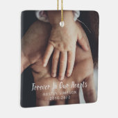 永遠に私たちのハートパーソナライズされた写真記念 セラミックオーナメント (右)