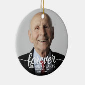 永遠に私たちのハートパーソナライズされた写真記念 セラミックオーナメント (右)