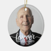 永遠に私たちのハートパーソナライズされた写真記念 セラミックオーナメント (左)