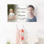 永遠に私たちのハートパーソナライズされた記念写真 横断幕 (インサイチュ)