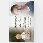 永遠に私たちのハートパーソナライズされた記念写真 横断幕 (縦)