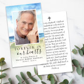 永遠に私たちのハートビーチメモリアル祈りの言葉カード