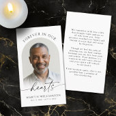 永遠に私たちのハートフォトモダン祈りの言葉カード 名刺