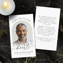 永遠に私たちのハートフォトモダン祈りの言葉カード 名刺