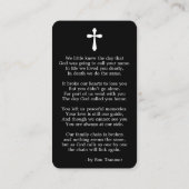 永遠に私たちのハートフォト祈りの言葉カード 名刺 (裏面)