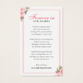 永遠に私たちのハートフローラメモリアルフォトカード (裏面)