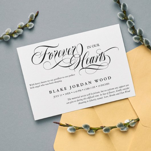 永遠に私たちのハートベビーメモリアル 案内状