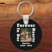 永遠に私たちのハートペットロス悔やみや弔慰メモリアル キーホルダー (正面)