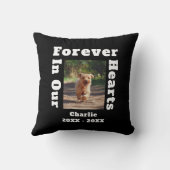 永遠に私たちのハートペットロス悔やみや弔慰メモリアル クッション (裏面)