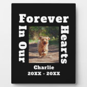 永遠に私たちのハートペットロス悔やみや弔慰メモリアル フォトプラーク (正面)