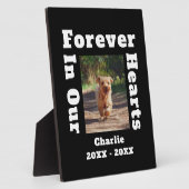永遠に私たちのハートペットロス悔やみや弔慰メモリアル フォトプラーク (側面)