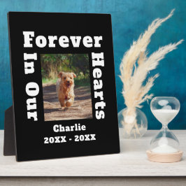 永遠に私たちのハートペットロス悔やみや弔慰メモリアル フォトプラーク