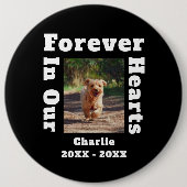 永遠に私たちのハートペットロス悔やみや弔慰メモリアル 缶バッジ (正面)