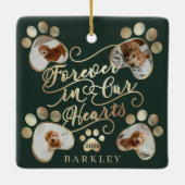 永遠に私たちのハートポープリントフォトペットメモリアル セラミックオーナメント (裏面)