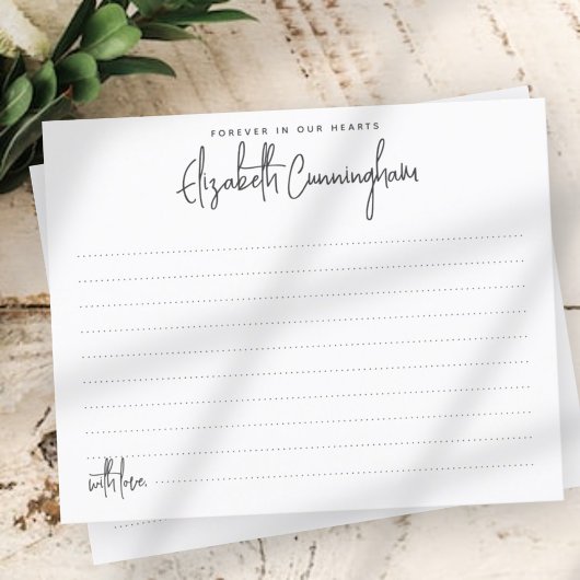 永遠に私たちのハートミニマリスト出席カード