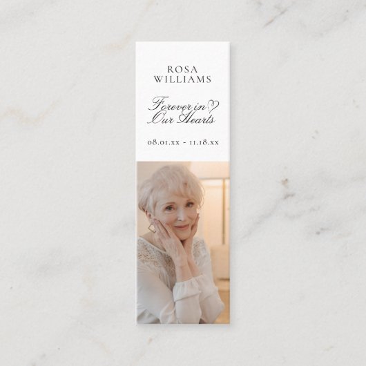 永遠に私たちのハートメモブックマークカード スキニー名刺 (正面)