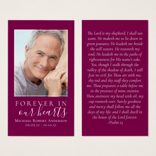 永遠に私たちのハートメモリアルのカード (正面&裏面)