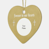 永遠に私たちのハートメモリアルのクリスマスオーナメント セラミックオーナメント (左)
