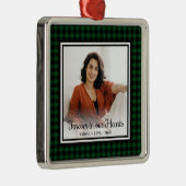 永遠に私たちのハートメモリアルグリーンバッファローチェック メタルオーナメント (右)