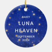 永遠に私たちのハートメモリアルベビーガールクリスマス セラミックオーナメント (裏面)